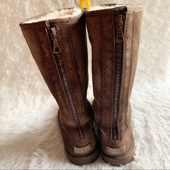 UGG AUSTRALIA BOOTS SPEEPSKIN BROWN SZ 6 - Picture 2 of 13